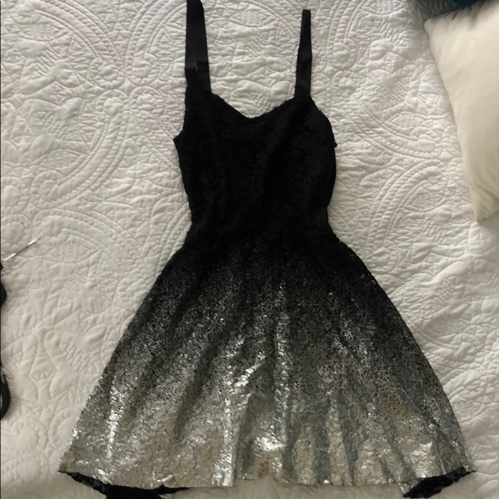 Free People Black and Silver Dress